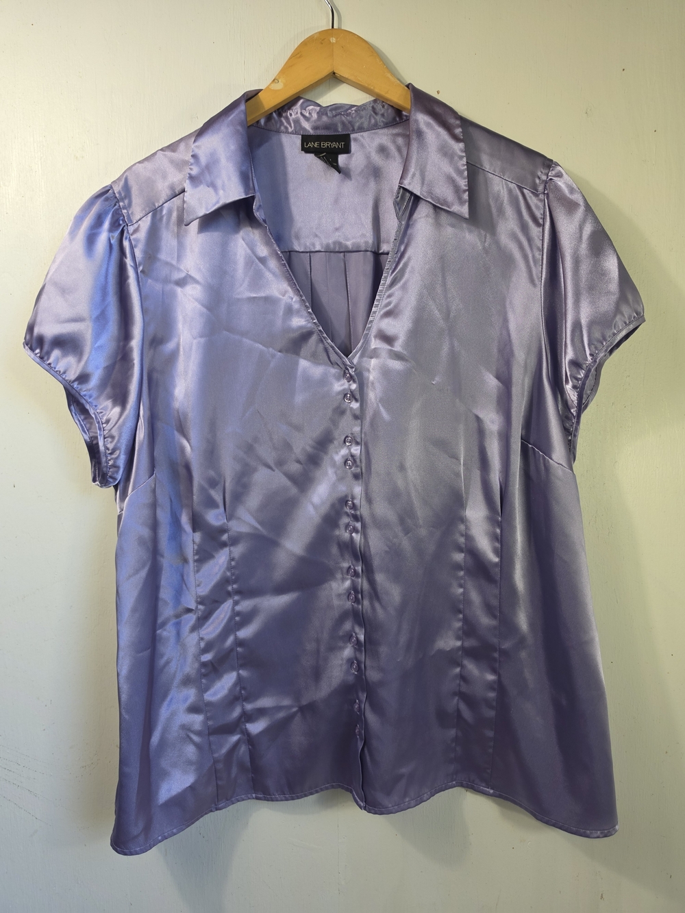 Lane Bryant Lavender Satin Blouse 22/24